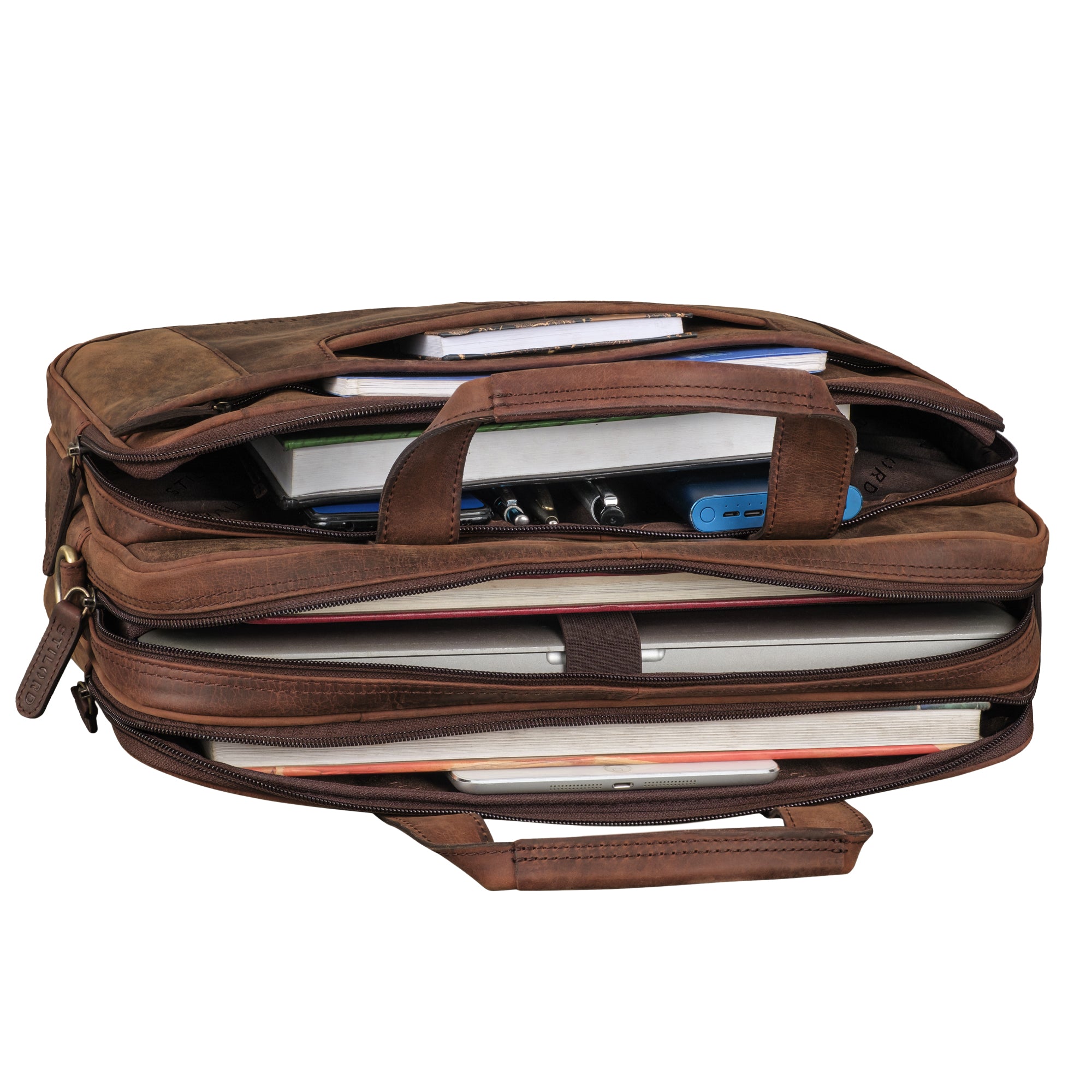 Vintage Schultertasche aus Leder für Herren und Damen
