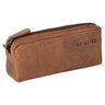 "Spencer" Vintage Læder Penalhus Med Lynlås Kosmetisk Organizer