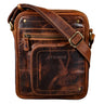 „Randall“ Vintage Læder Skuldertaske Messenger A5 Tablet Taske