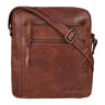 „Garcia“ Lille Skuldertaske Ægte Læder Brun Vintage Messenger Taske
