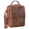 "Gideon" Læder Vintage Skuldertaske til Mænd Lille og Elegant