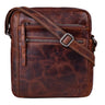 „Garcia“ Lille Skuldertaske Ægte Læder Brun Vintage Messenger Taske