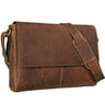 B-Stock "Oskar" Messenger-taske i læder