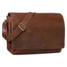 B-Stock "Tom" vintage skuldertaske i læder