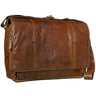 B-Stock "Erik" vintage skuldertaske i læder 15,6 tommer