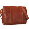 B-Stock "Erik" vintage skuldertaske i læder 15,6 tommer