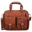 Große Ledertasche cognac braun