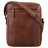 "Fox" Læder Herrentaske Vintage Messenger Taske Lille og Praktisk