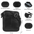 men bag genuine leather black
