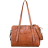 "Michelle" Stor Læder Shopper Dame med To Flaskeholdere & 15,6 - 16 Tommer Laptoprum